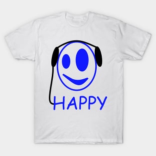 Happy Music Face T-Shirt
